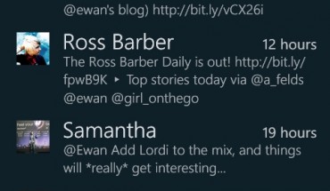 Windows Phone Mango, aggiornato il client ufficiale Twitter