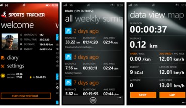 Sports Tracker per Windows Phone