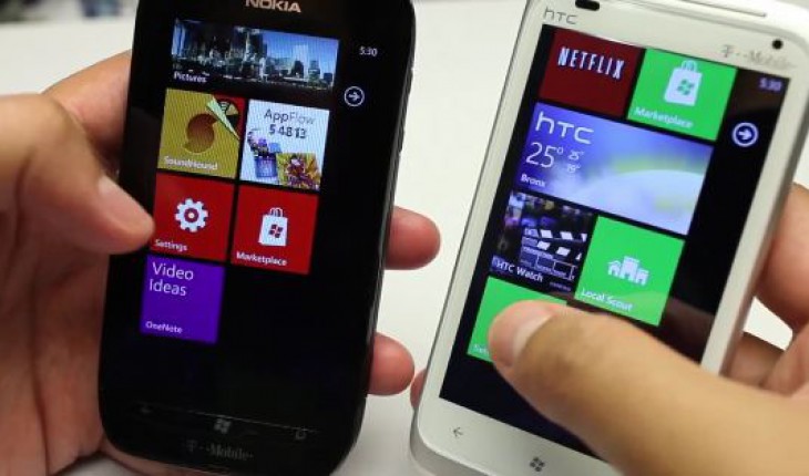 Nokia Lumia 710 vs HTC Radar, breve video comparazione