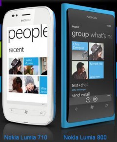 Nokia Lumia 800 e 710