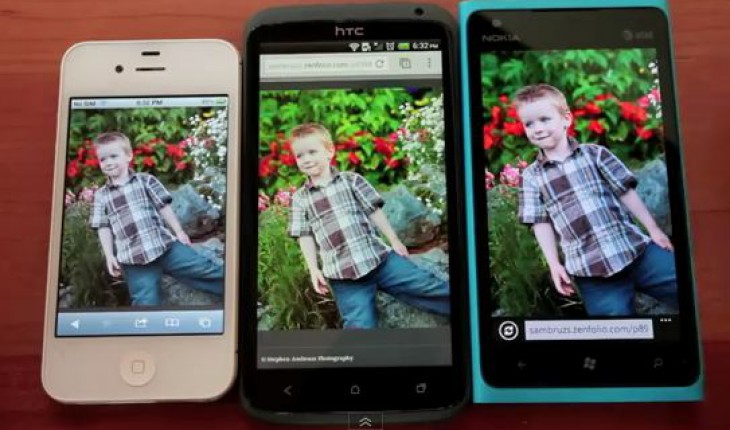 Nokia Lumia 900 vs iPhone 4S e HTC One X, qualità dei display a confronto