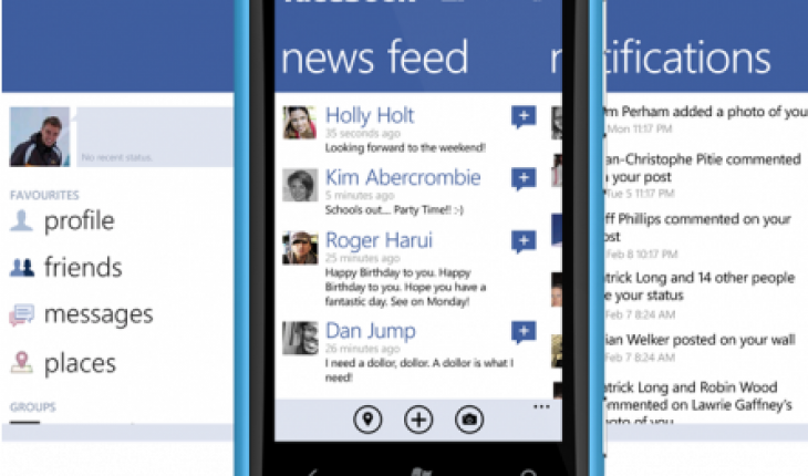 Facebook per Windows Phone, in arrivo un minor update che risolverà alcuni bachi