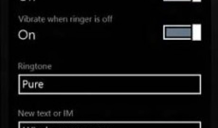Con Windows Phone 8 saranno personalizzabili anche i toni per gli SMS e le Email