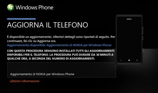 Aggiornamento Nokia Lumia 900