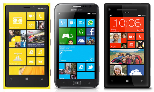 Nokia Lumia 920 - Samsung ATIV S - HTC 8X
