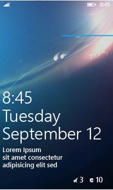 Windows Phone 8 Lockscreen