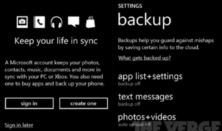 Windows Phone 8, la procedure di backup permetterà la sincronizzazione degli SMS su Hotmail o Outlook.com