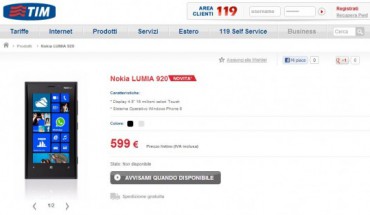 Nokia Lumia 920 TIM