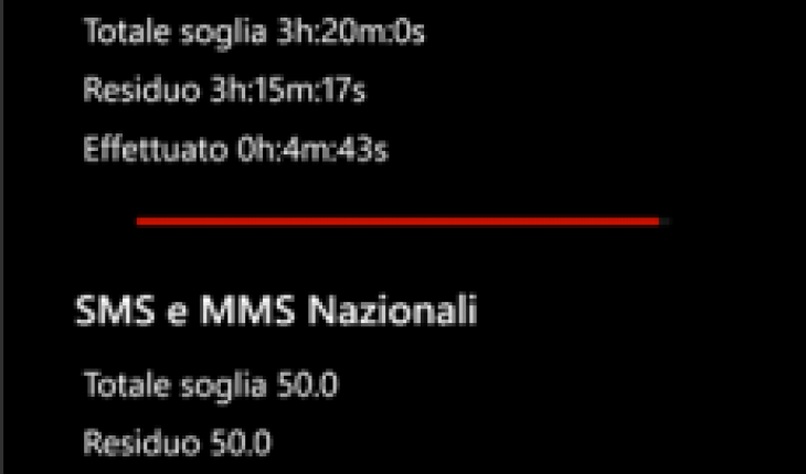 InfoCosti Pro per WP8, l’app per consultare i consumi del proprio abbonamento Tre