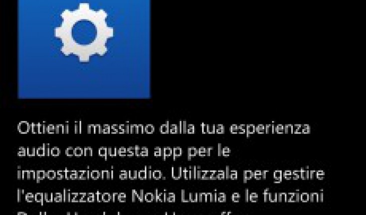Audio per Nokia Lumia con Windows Phone 8 si aggiorna alla v2.1.4.1