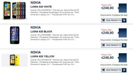 Nokia Lumia 620 - Offerta Unieuro