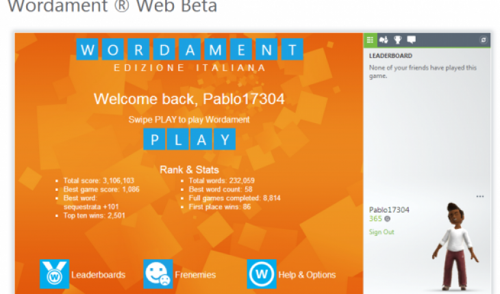 Wordament, il celebre gioco di parole Xbox è ora disponibile in versione Beta per PC desktop