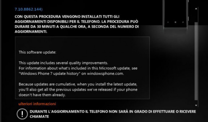 Nuovo update per Windows Phone 7.8, si passa alla build v7.10.8862.144