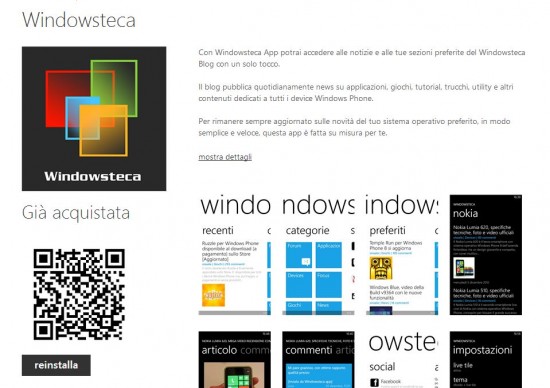 QR Code per Windowsteca