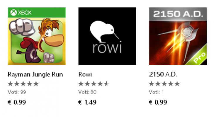 Red Stripe Deals: Rayman Jungle Run (gioco Xbox), 2150 A.D. e Rowi offerti a prezzi scontati