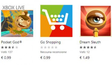 Red Stripe Deals: Pocket God (gioco Xbox), Go Shopping e Dream Sleuth disponibili a prezzi scontati