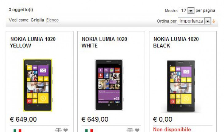 Nokia Lumia 1020 da Glistockisti