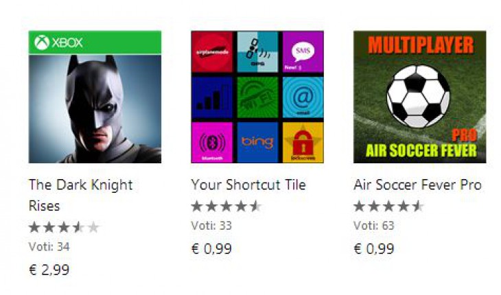 Red Stripe Deals: The Dark Knight Rises (gioco Xbox), Your Shortcut Tile e Air Soccer Fever Pro disponibili a prezzi scontati