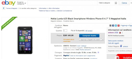 Nokia Lumia 625 in offerta