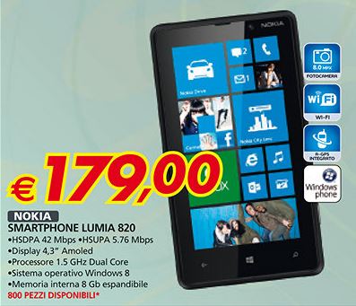Nokia Lumia 820 in offerta