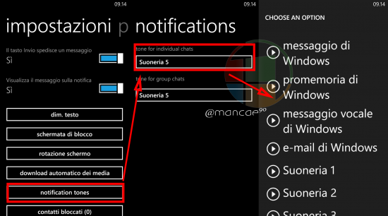 Toni in WhatsApp per WP8