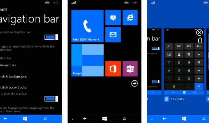 Windows Phone 8.1, personalizzazione della Navigation Bar e Internet Explorer 11