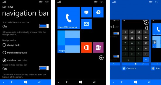 Navigation Bar WP8.1