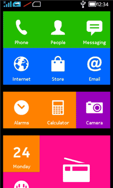 Nokia X interface