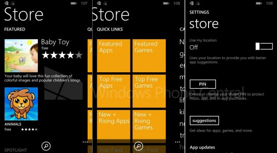 Store di Windows Phone 8.1