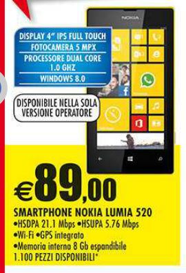 Nokia Lumia 520 in offerta