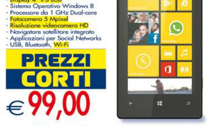 Nokia Lumia 520 a soli 99 Euro da Esselunga fino al 19 aprile