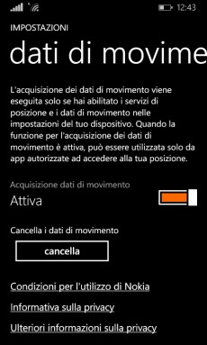 Dati di movimento