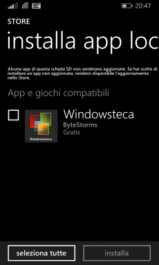 Installa app locali