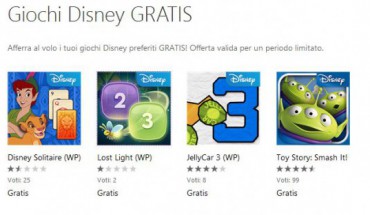 Anche Disney Solitaire (WP), Lost Light (WP) e Toy Story: Smash It! sono disponibili gratis per un tempo limitato!