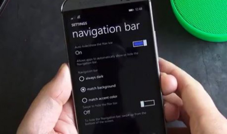 Navigation Bar su HTC One M8