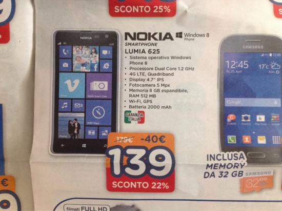 Nokia Lumia 625 in offerta