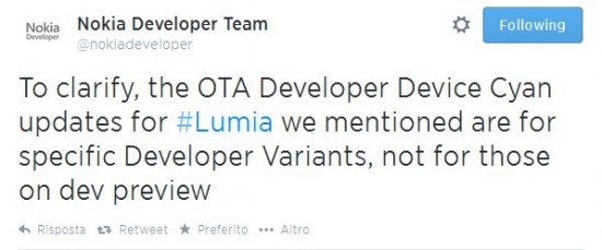 Tweet di Nokia Developer Team
