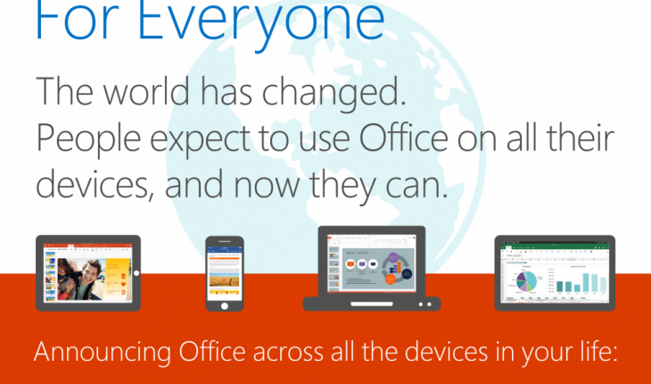 Office ovunque e per tutti! Microsoft annuncia le versioni per iPhone, tablet Android e Windows 10