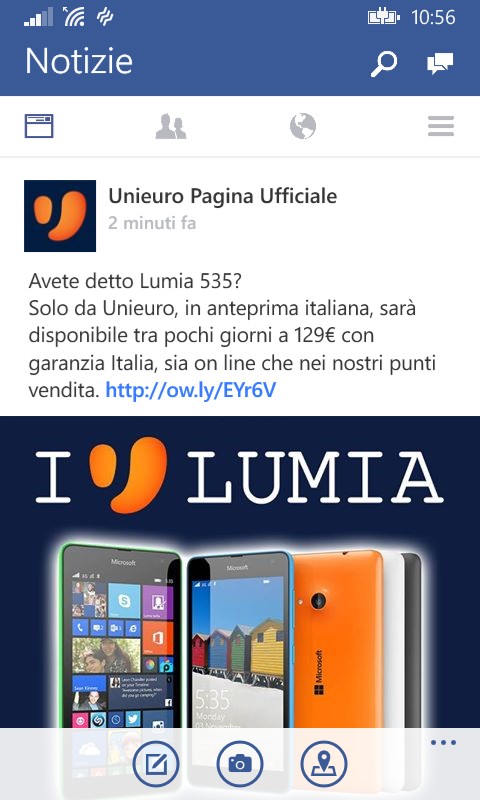 Lumia 535 da Unieuro