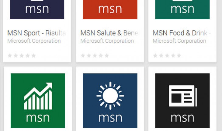 MSN Apps su Google Play Store