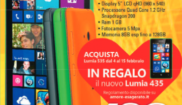 Offerta Expert: acquista un Lumia 535 a 129 Euro e ricevi in omaggio il Lumia 435, dal 4 al 15 febbraio