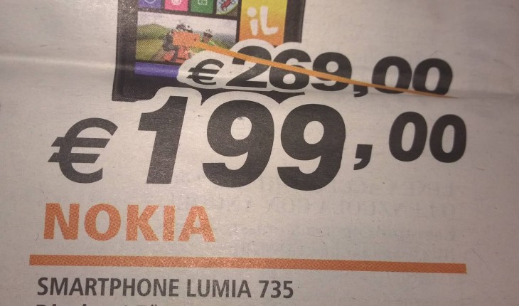 Nokia Lumia 735 in offerta a 199 Euro presso i negozi IperCoop
