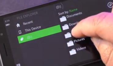 Windows 10 Preview per smartphone, video illustrativo dell’app File Explorer