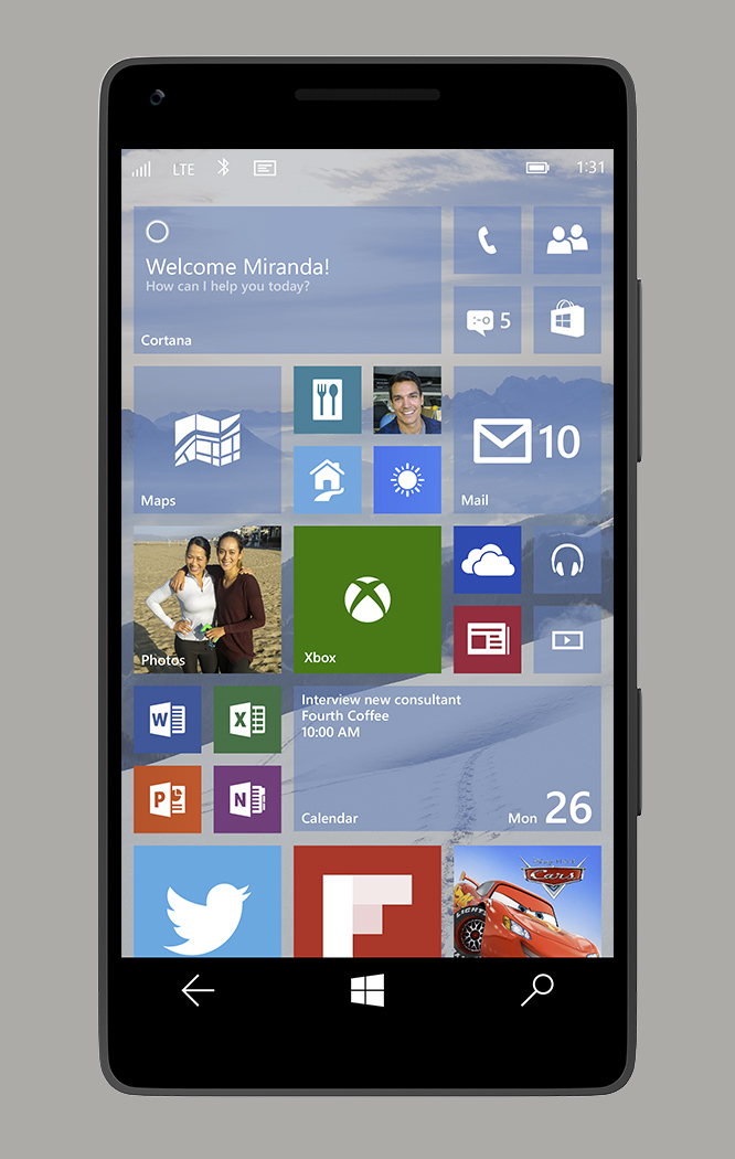 Windows 10 per Smartphone