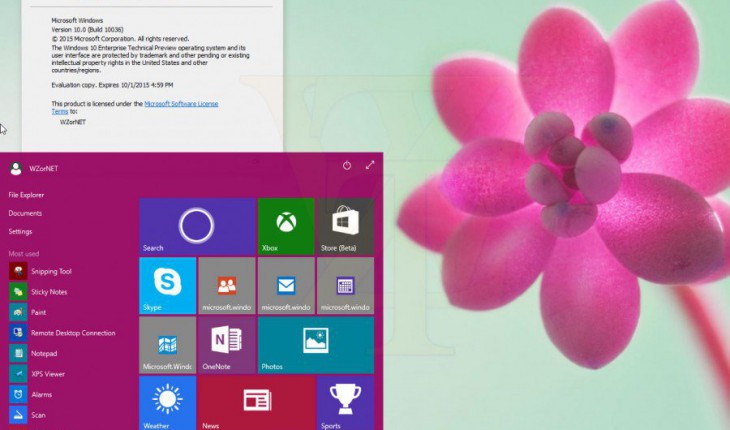 La nuova Build 10036 della Technical Preview di Windows 10 per PC e Tablet trapela in rete