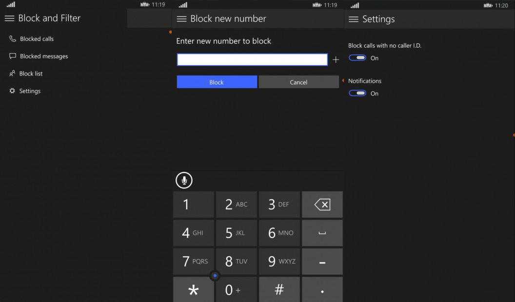Block and Filter su Windows 10