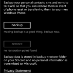 Contacts+message backup