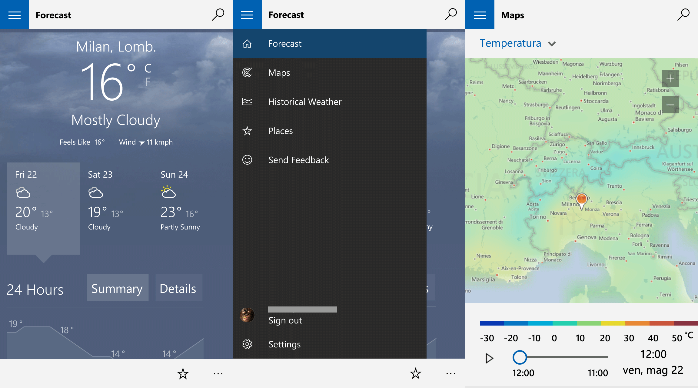 Microsoft aggiorna le MSN App e Mail and Calendar per Windows 10 Mobile Preview ...2304 x 1280