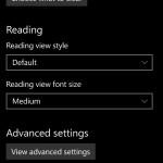 Microsoft Edge Settings