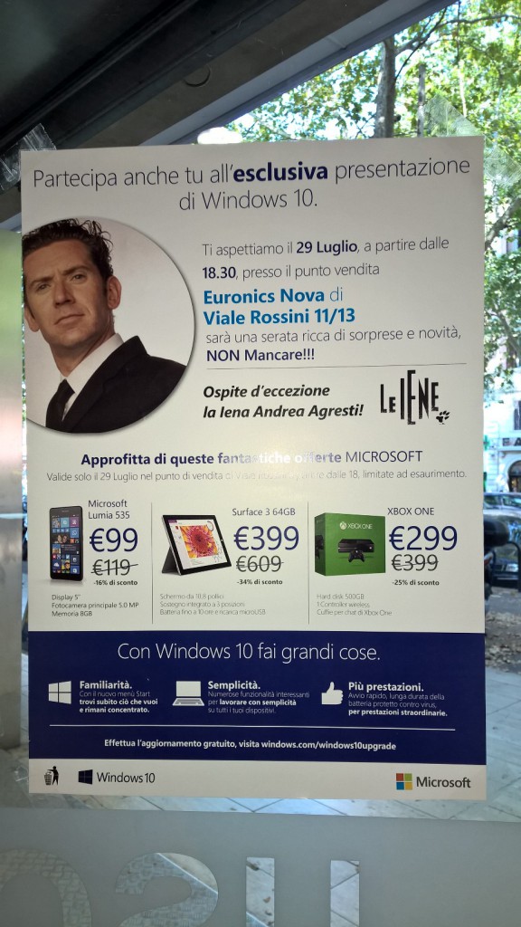 Evento Windows 10 Euronics Roma